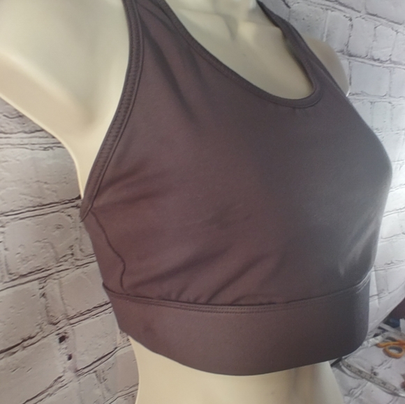 Fabletics Trinity Cell Phone Pocket Grey High Impact Sports Bra M - Picture 4 of 12